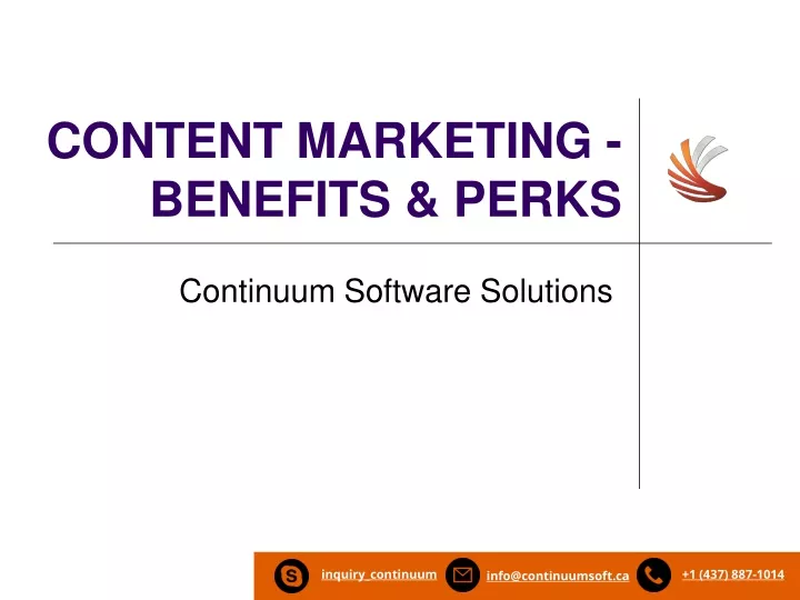 content marketing benefits perks