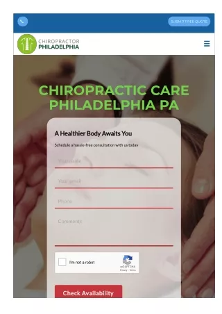 Chiropractic Care Philadelphia