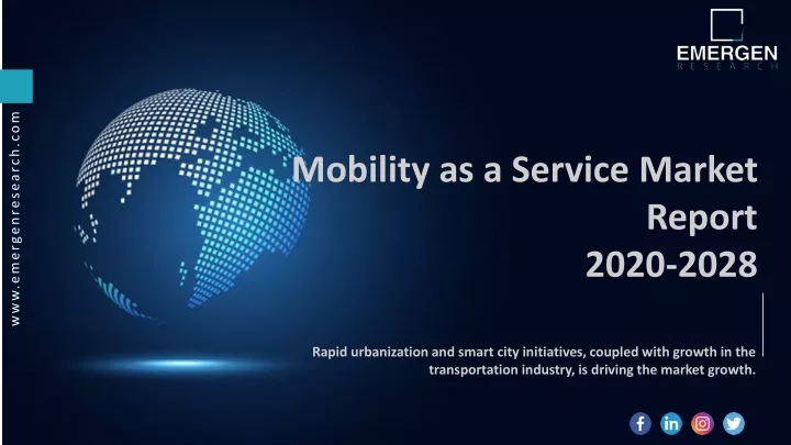 mobility as a service market report 2020 2028