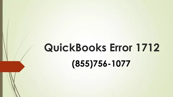 quickbooks error 1712