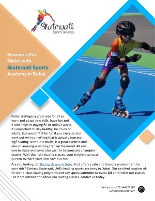 Become a Pro Skater with Skateraati Sports Academy in Dubai