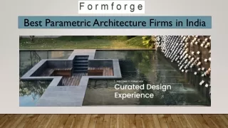 Best Parametric Architecture Firms in India