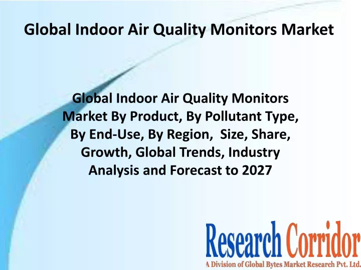 global indoor air quality monitors market