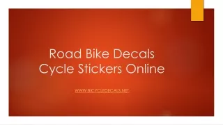 Road Bike Decals | Cycle Stickers Online – Bicycle Decals