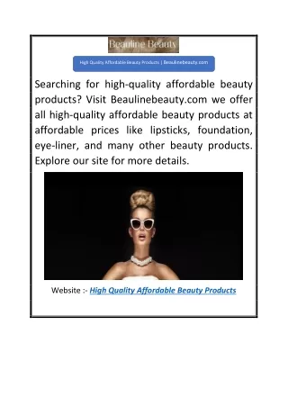 High Quality Affordable Beauty Products  Beaulinebeauty.com