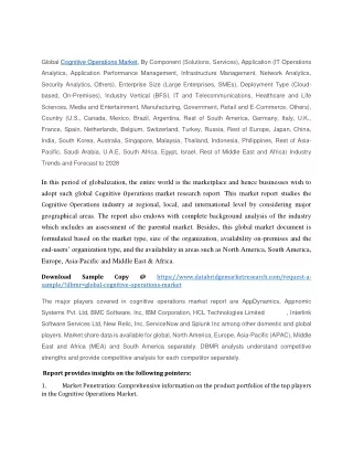 global cognitive operations market by component