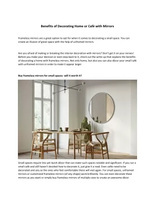 Benefits of Decorating Home or Café with Mirrors-converted