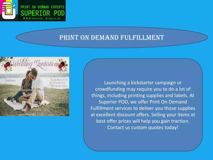 print on demand fulfillment