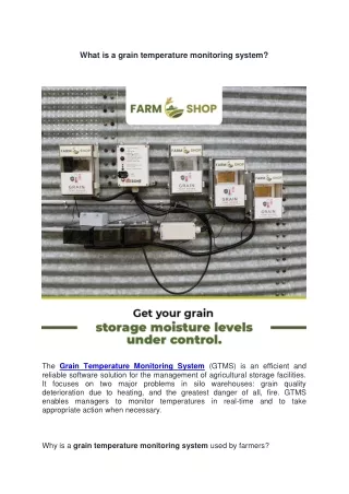 What is a grain temperature monitoring system