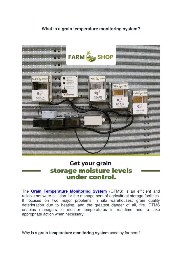 what is a grain temperature monitoring system