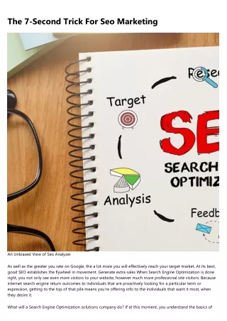Examine This Report on Seo Analyzer