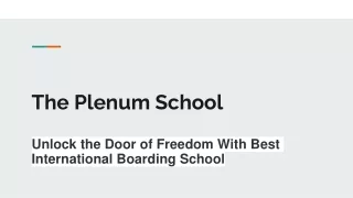 Best International Boarding School