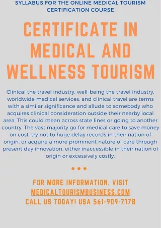 Certification and Accreditation - Medical Health Tourism