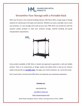 streamline your storage with a portable rack
