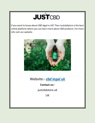 Cbd legal uk|Justcbdstore.uk