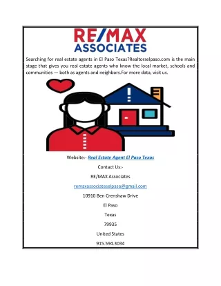 Real Estate Agent El Paso Texas | Realtorselpaso.com