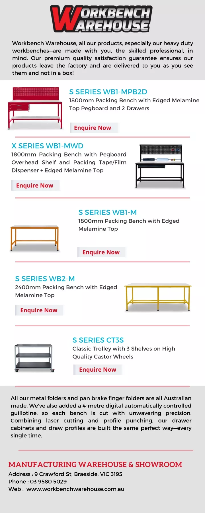 workbench warehouse all our products especially