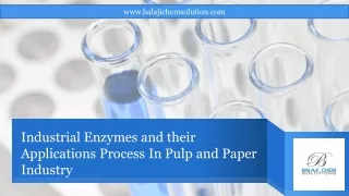 Best Enzymes Are Used In The Pulp And Paper Industry?| Balaji Chem Solutions