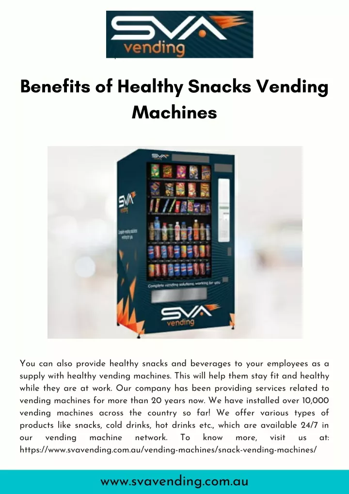 benefits of healthy snacks vending machines