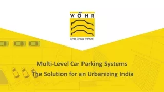multi level car parking systems the solution