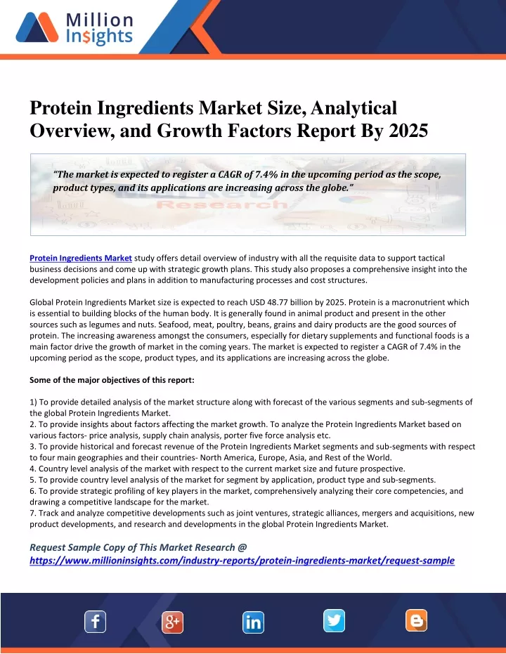 Ppt - Protein Ingredients Market Demand, Business Prospects, And 