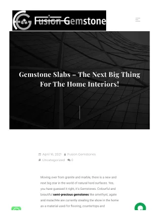 gemstone slabs the next big thing for the home