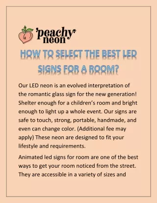 Best LED Signs for Room | Peachy Neon