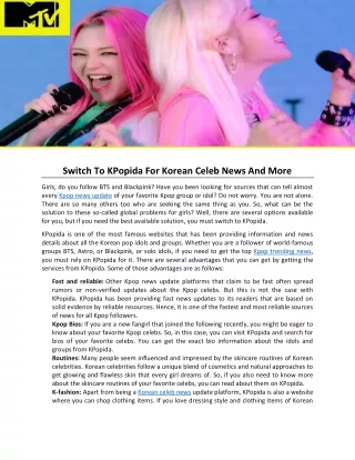 Switch To KPopida For Korean Celeb News And More