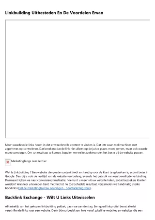 Goedkoop Linkbuilding Uitbesteden - Internet