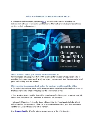 what are the main issues in microsoft spla