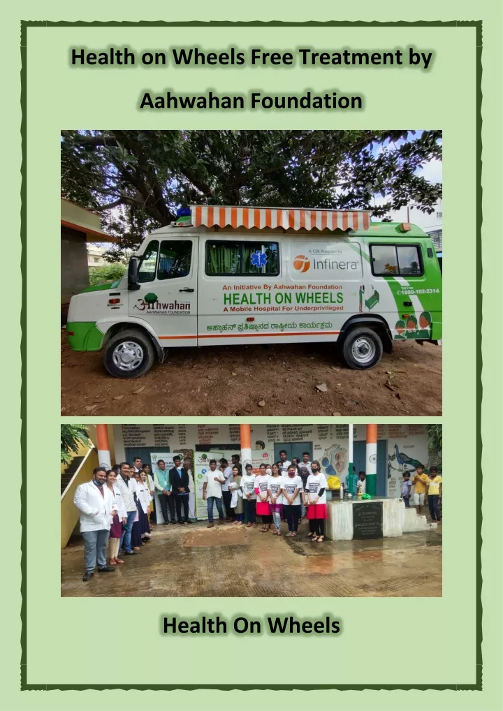 health on wheels free treatment by