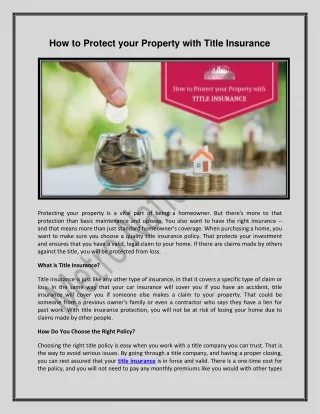 How to Protect your Property with Title Insurance - Metro National Title