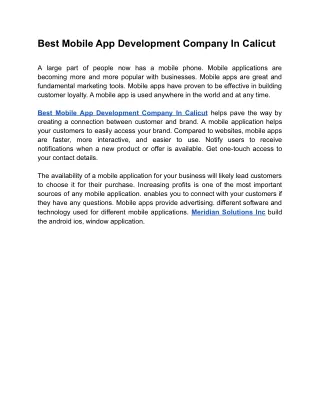 Best Mobile App Development Company In Calicut
