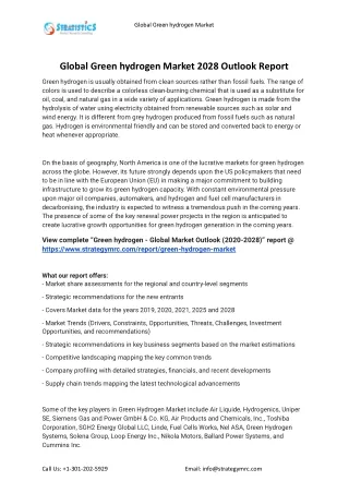 global green hydrogen market