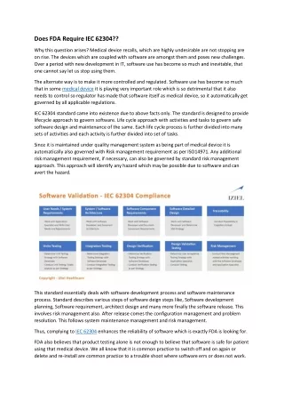does fda require iec 62304