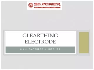 GI Earthing Electrode – Manufacturer and Supplier