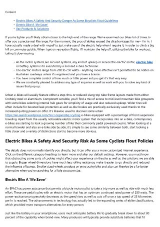 Just How To Purchase The Most Effective Electric Bicycle