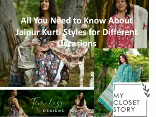 All You Need to Know About Jaipur Kurti