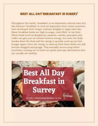 best all day breakfast in surrey best