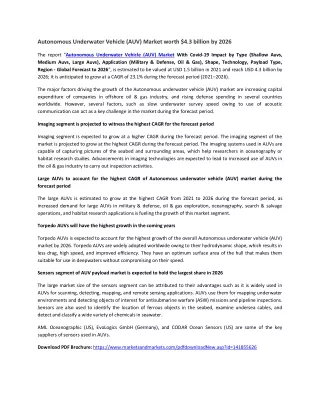 autonomous underwater vehicle auv market worth