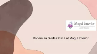 Bohemian Skirts Online at Mogul Interior