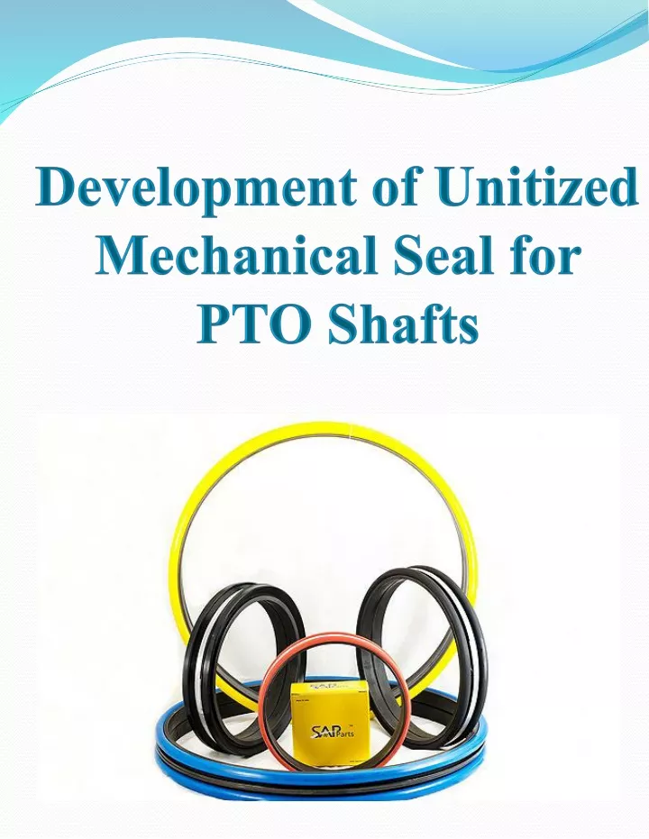 development of unitized mechanical seal