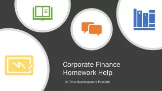 Submit your Corporate Finance Homework on Time