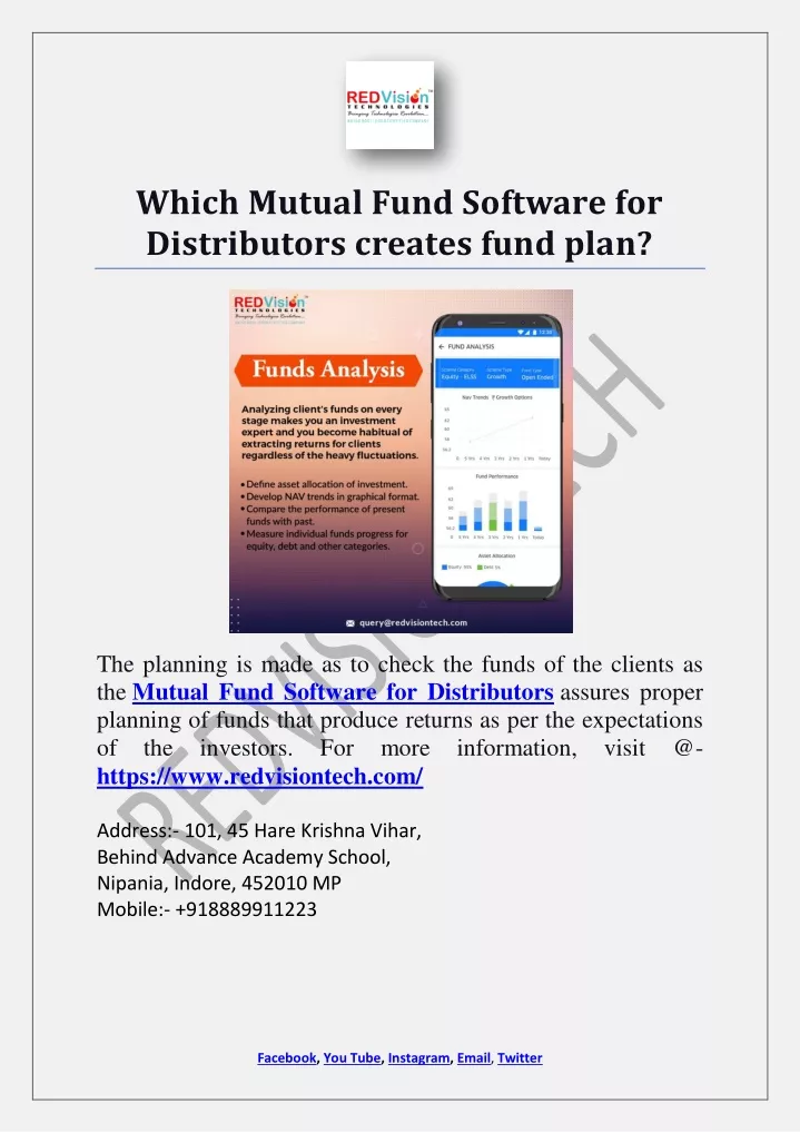 which mutual fund software for distributors