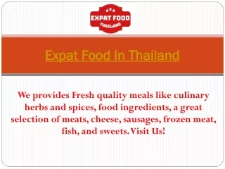 Expat Food Delivery Pattaya | Expat Food In Thailand