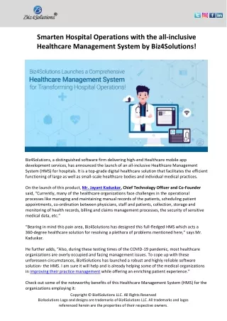 smarten hospital operations with