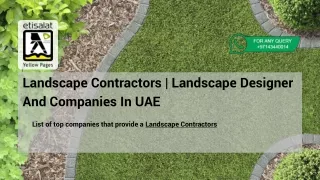 Landscape Contractors | Landscape Designer And Companies In UAE
