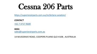 c essna 206 parts
