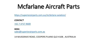 m cfarlane a ircraft p arts