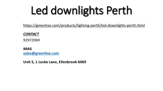 led downlights perth